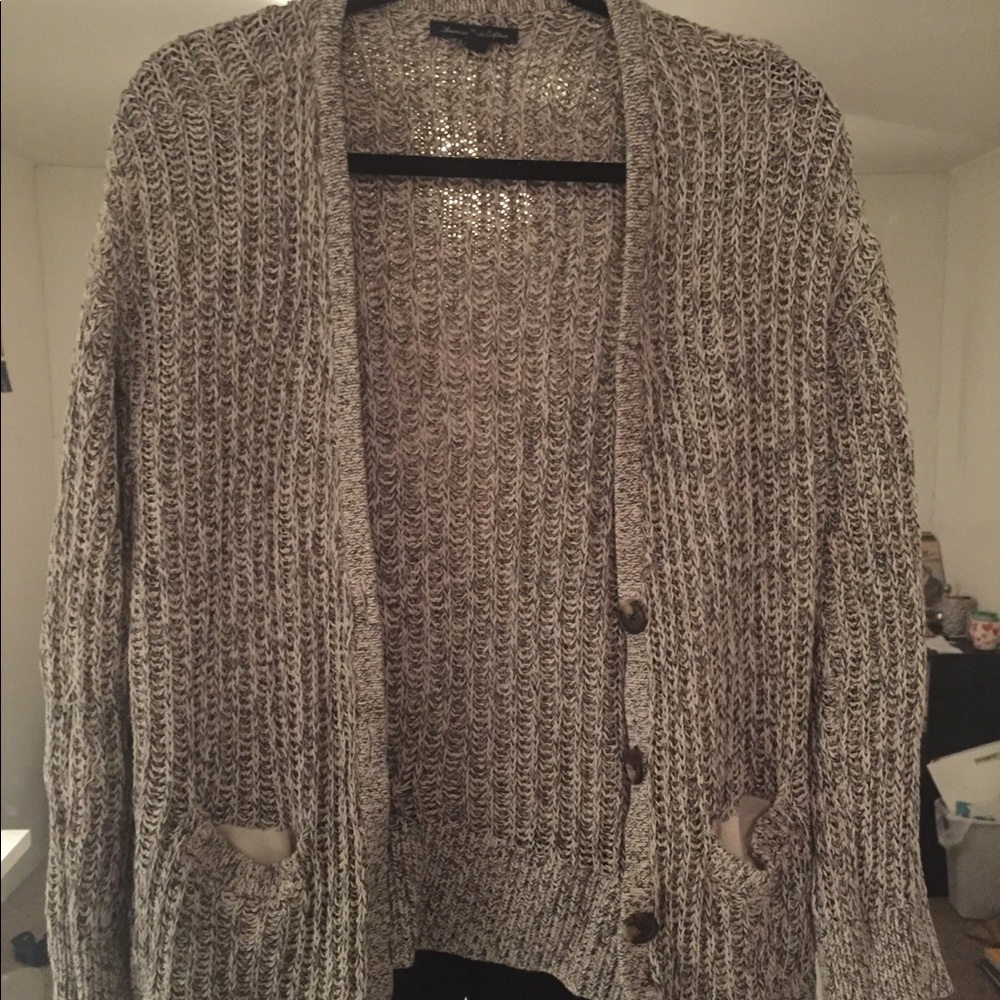 AE Oatmeal Cardigan